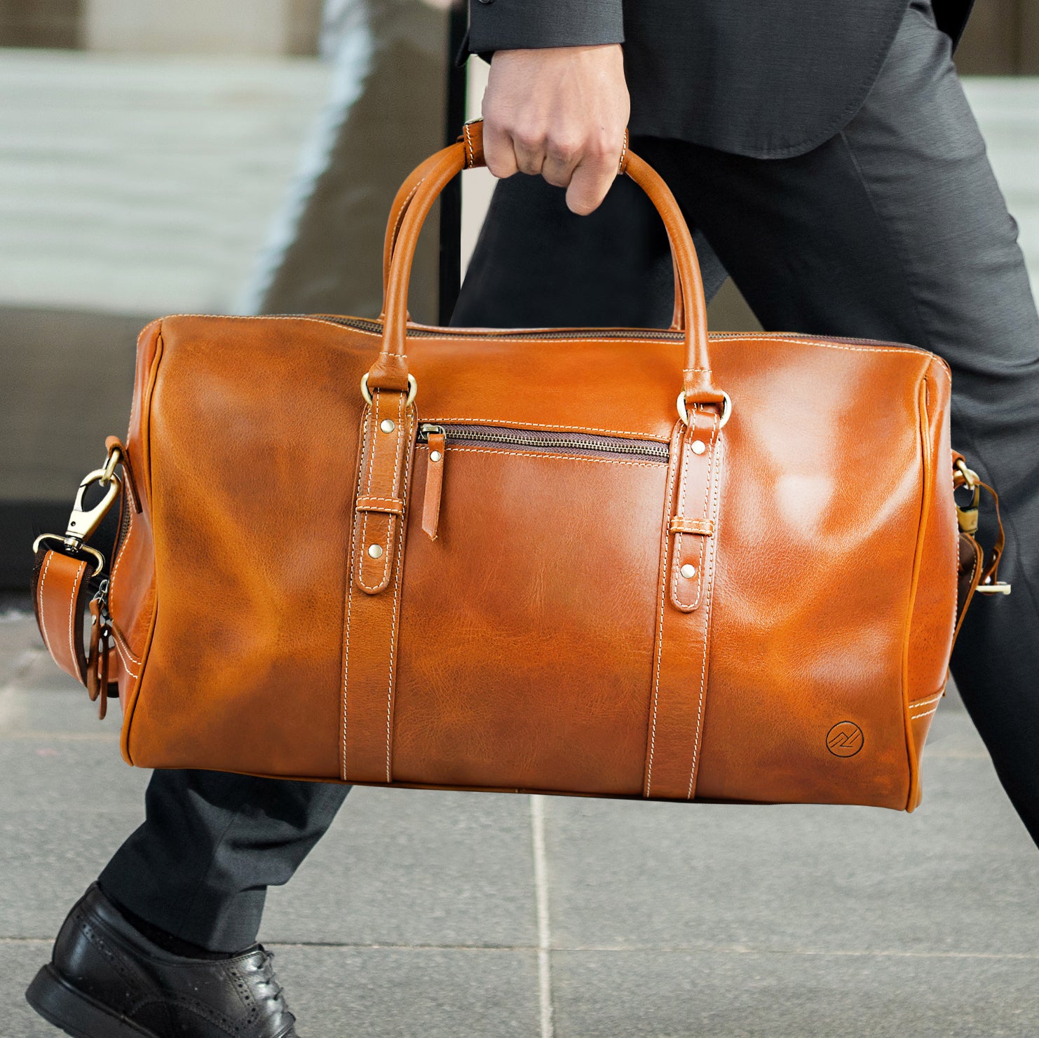 Buffalo Leather Duffle Bag Weekend Travel Aircabin Carryon Luggage